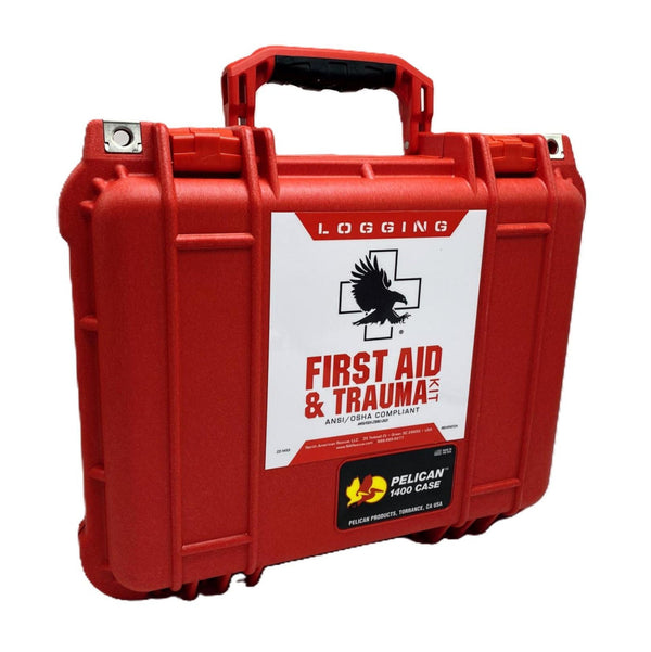 Logger’s First Aid and Trauma Kit - Hard Case – OSHA Compliant - Forest - Safety Products