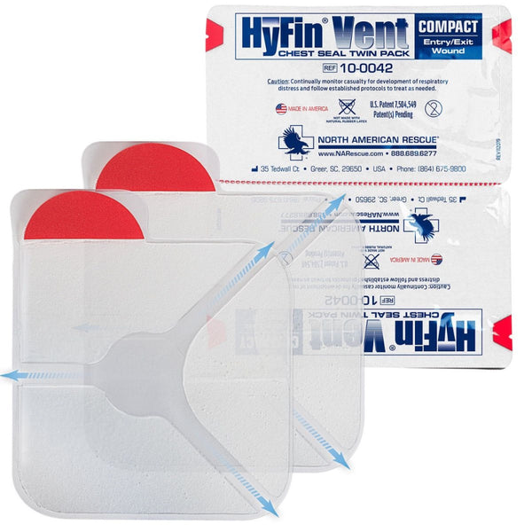 HyFin Vent Compact Chest Seal Twin Pack - Forest - Safety Products