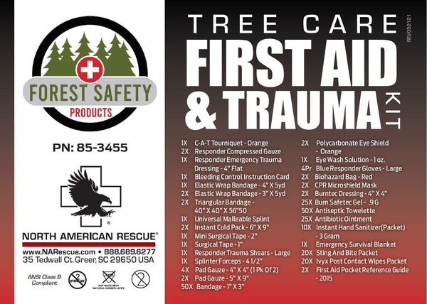 Tree Care Trauma Kit – Field Ready First Aid for Arborists & Tree Crews - Forest - Safety Products